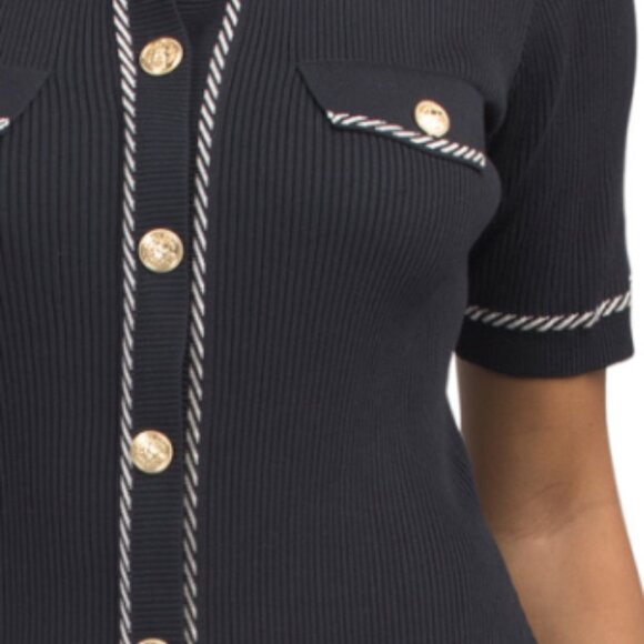 ZOE & CLAIRE Short Sleeve Knit Mini Dress - Picture 3 of 3